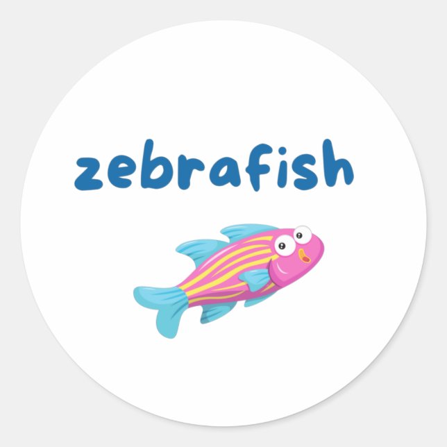 Adesivo Sticker Zebrafish (Frente)