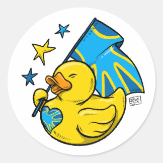 Adesivo Stickerbogen Duck with Deafflag