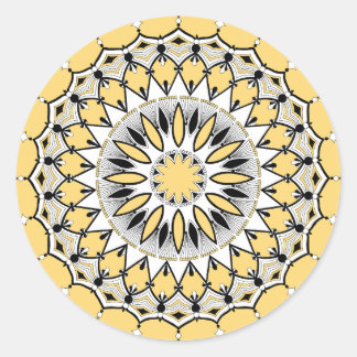 Adesivo Stickers Amarelos Mandala (Design 1)