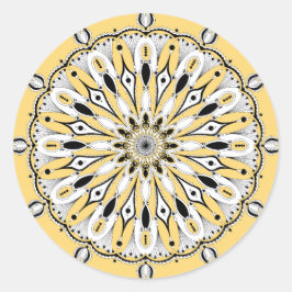 Adesivo Stickers Amarelos Mandala (Design 2)