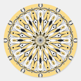 Adesivo Stickers Amarelos Mandala (Design 2)