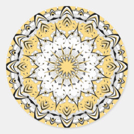 Adesivo Stickers Amarelos Mandala (Design 3)