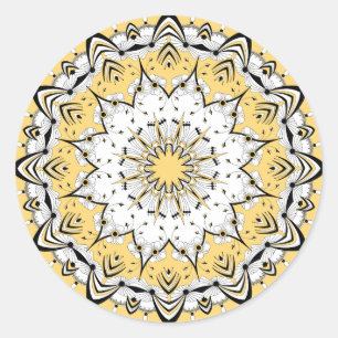 Adesivo Stickers Amarelos Mandala (Design 3)