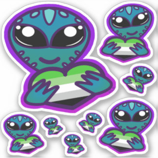 Adesivo Stickers Aromântico e Orgulhoso