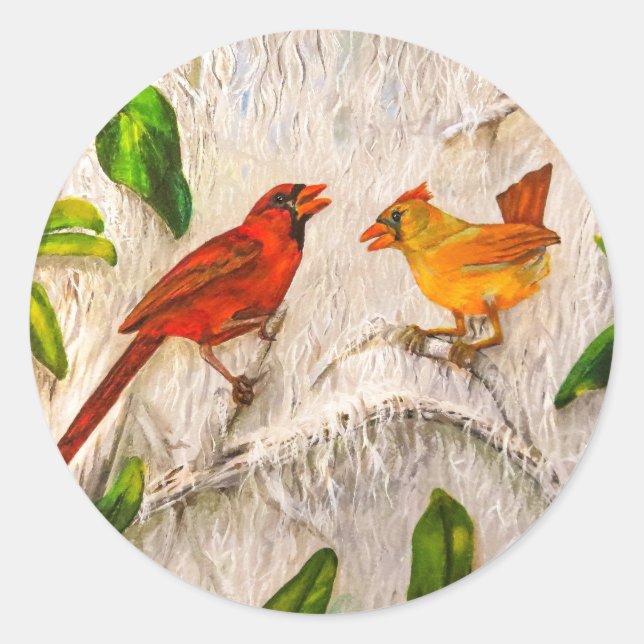 Adesivo Stickers Aves cardinas (Frente)