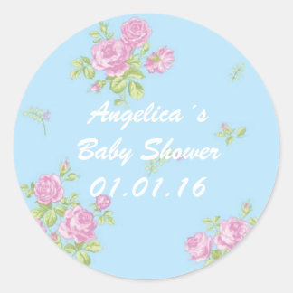 Adesivo stickers baby shower for girl vintage pink/blue