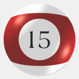 Adesivo Stickers - Bilhetes - 15 Ball