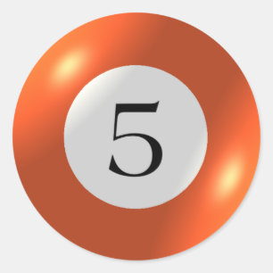 Adesivo Stickers - Bilhetes - 5 Ball