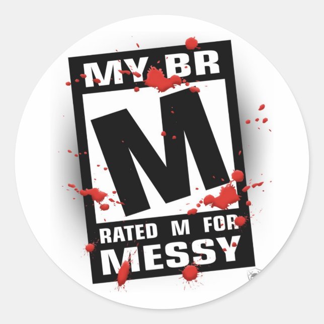 Adesivo Stickers - Classificado M para Mensagem (Frente)