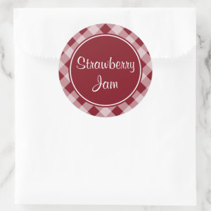 Adesivo Stickers Country Red Gingham Kitchen