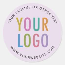 Adesivo Stickers Custom Business Logo Printed Lilac Purple