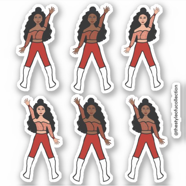 Adesivo Stickers Dancer Red Spark (Frente)