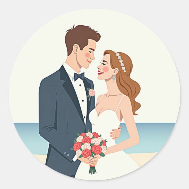 Adesivo Stickers De Amor De Casamento (Frente)