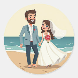 Adesivo Stickers De Amor De Casamento De Praia