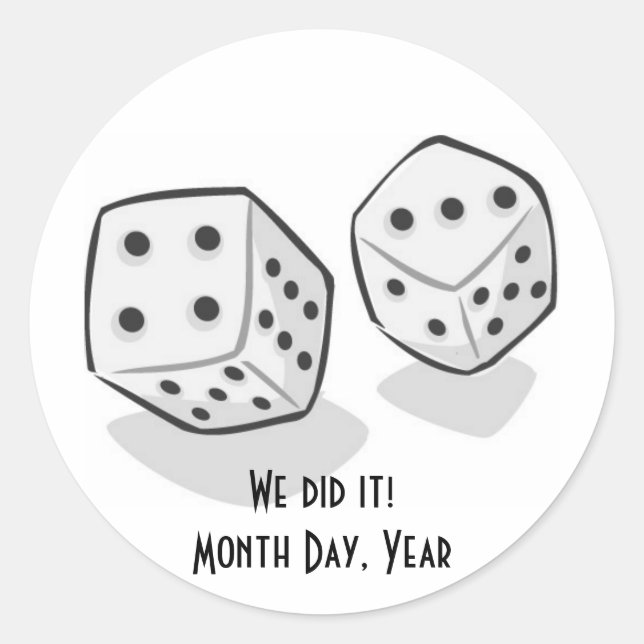 Adesivo Stickers de Casamento de Las Vegas (Frente)