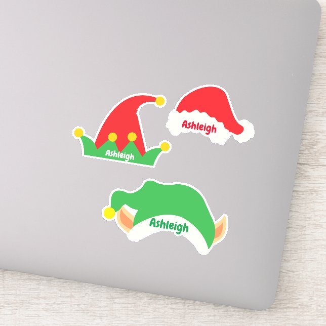 Adesivo Stickers de identificação de chapéu de Natal (Detalhe)