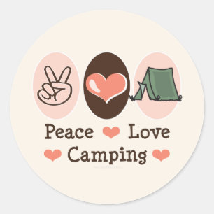 Adesivo Stickers do Acampamento Peace Love
