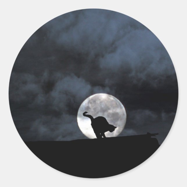 Adesivo Stickers do Dia das Bruxas de Gato Negro (Frente)