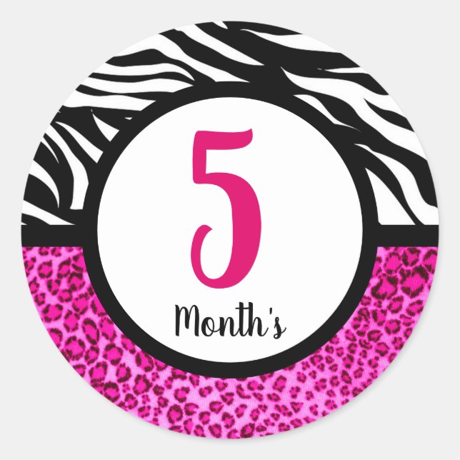 Adesivo Stickers do mês de bebê (Frente)