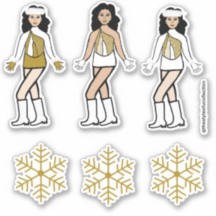 Adesivo Stickers Dourados de inverno #2