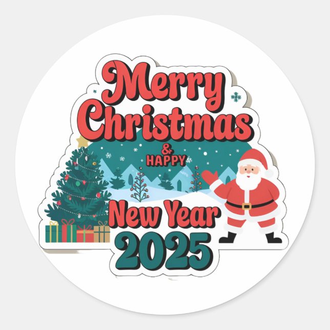 Adesivo Stickers Festivos, Diversão Sem Fim: Feliz ano nov (Frente)