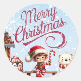 Adesivo Stickers Festivos I Elf, Penguin e Urso Polar