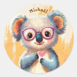 Adesivo Stickers Happy Koala Valentine's Day Kids School