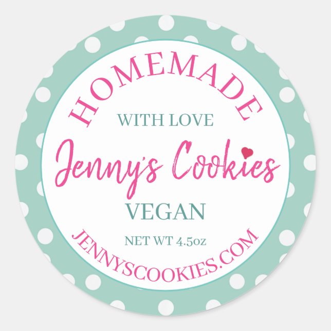 Adesivo Stickers - Homemade com biscoitos da Jenny (Frente)