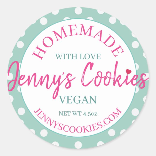 Adesivo Stickers Homemade With Love Jennys Cookies Design2 (Frente)