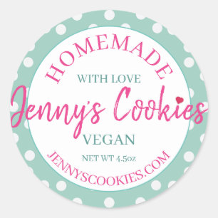 Adesivo Stickers Homemade With Love Jennys Cookies Design2