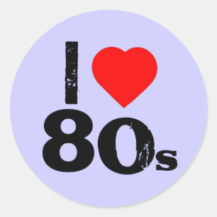 Adesivo Stickers "I Heart anos 80"