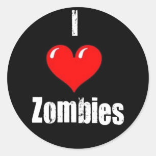 Adesivo Stickers I (Heart) Zombies