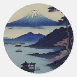 Adesivo Stickers - Lake, Pine and Mountain - Japan
