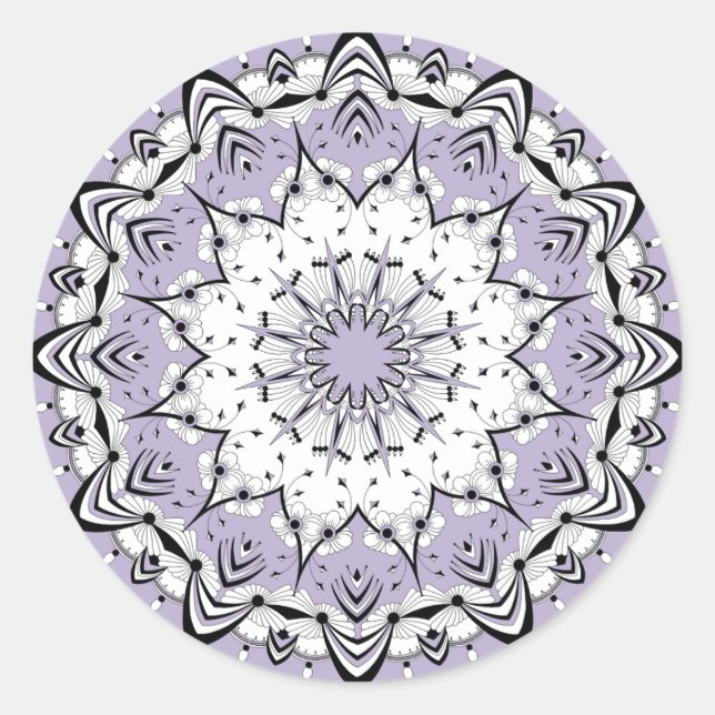 Adesivo Stickers Lilac Mandala (Design 3) (Frente)