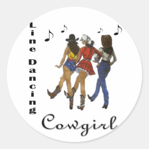 Adesivo Stickers "Line Dancing Cowgirl" do País Ocidental