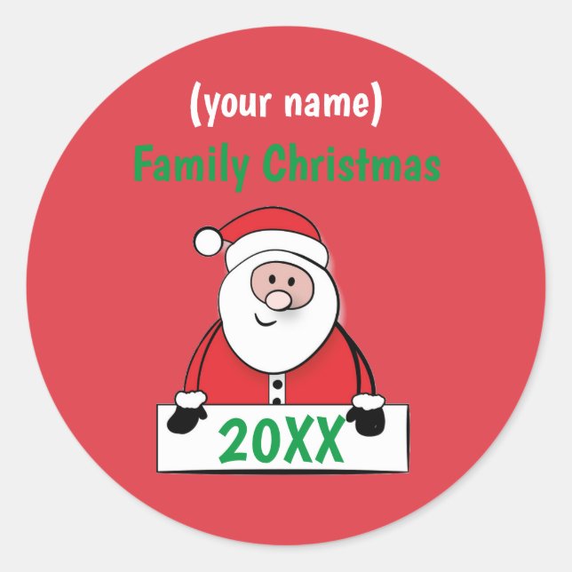 Adesivo Stickers - Natal personalizado da família (adicion (Frente)