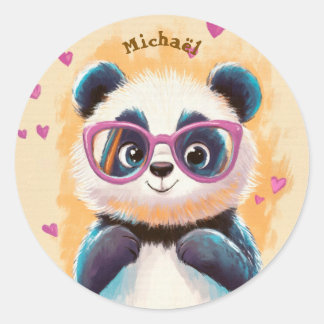 Adesivo Stickers Panda Valentine's Day Kids School