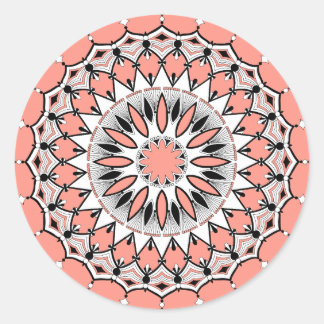 Adesivo Stickers Peach Mandala (Design 1)
