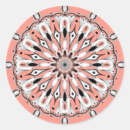Adesivo Stickers Peach Mandala (Design 2)