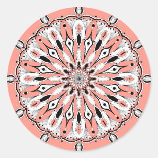 Adesivo Stickers Peach Mandala (Design 2)
