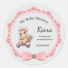 Adesivo Stickers Personalizables Baby Shower Niña 