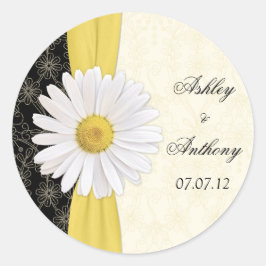Adesivo Stickers Personalizados de Casamento de margarida