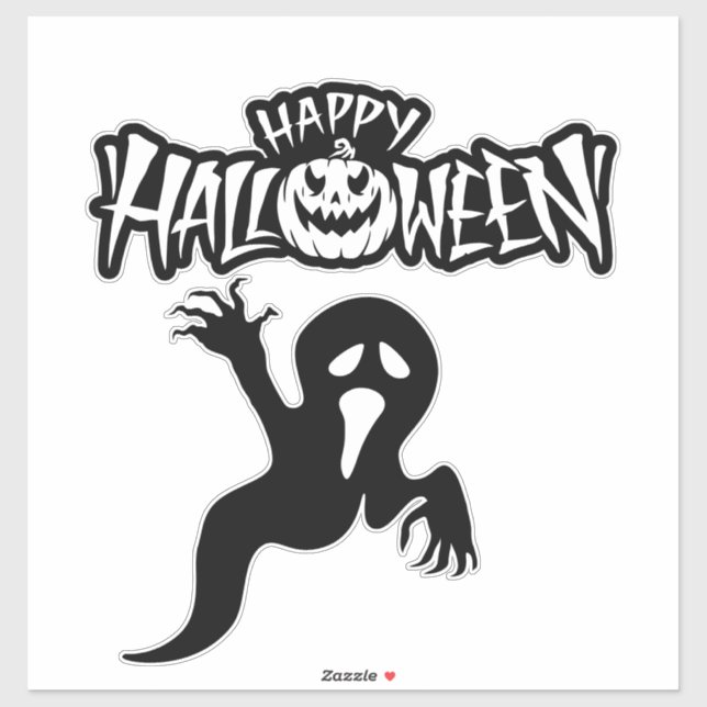 Adesivo Stickers personnalisés Happy Halloween (Folha)