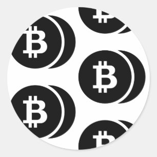 Adesivo Stickers pretos de Bitmoedas