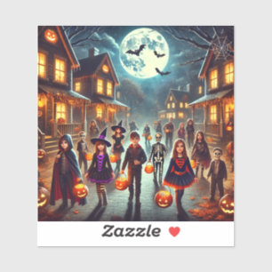 Adesivo Stickers projetam truque ou travessura de Hallowee