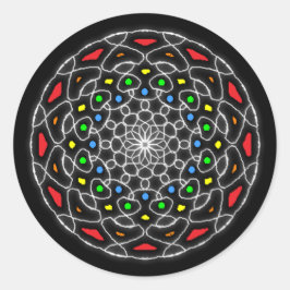 Adesivo Stickers psychédélique caleidoscópio coloré