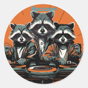 Adesivo Stickers Raccoon fez o Dia das Bruxas