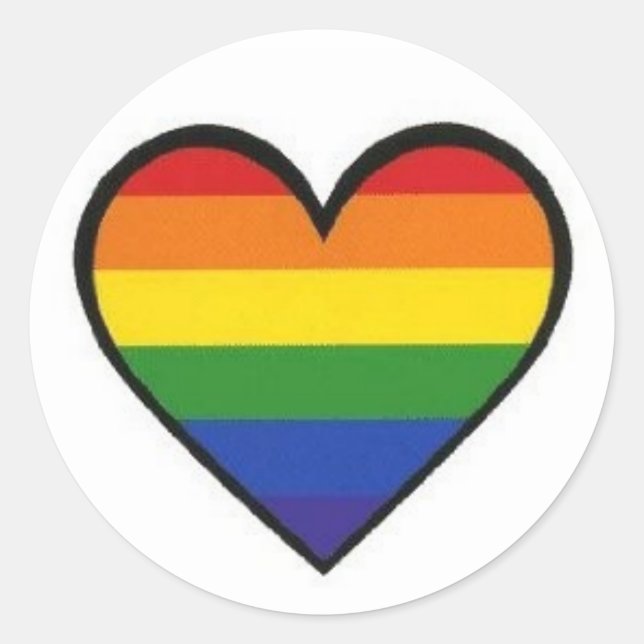 Adesivo Stickers "Rainbow Pride Heart" (Frente)