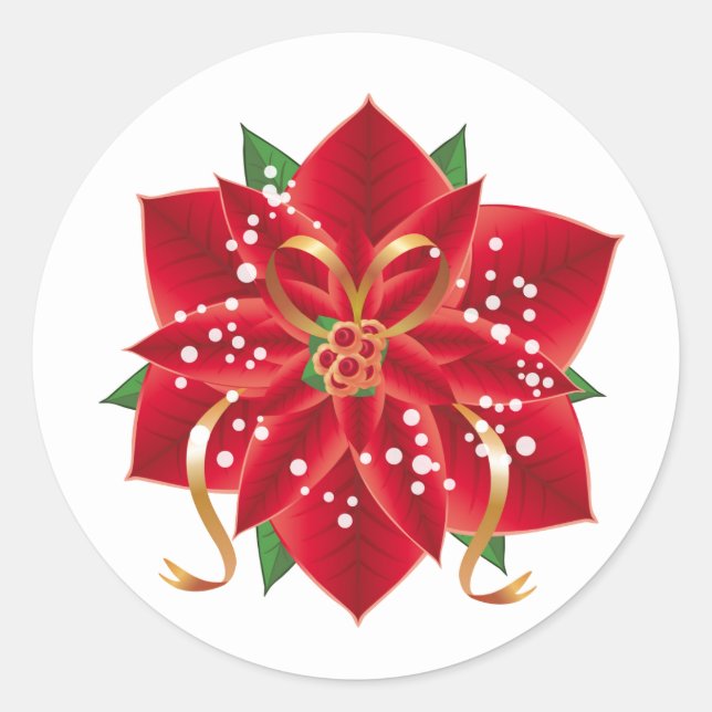 Adesivo Stickers-Red Poinsettia (Frente)