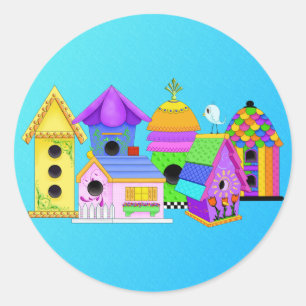 Adesivo Stickers redondos da Vila Birdie